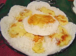 Tapioca com Queijo de Coalho, Manteiga e Coco Fresco