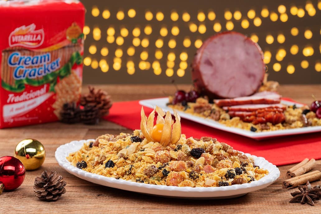 Tender com Farofa de Natal de Cracker
