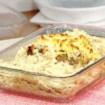 Carne de Sol Gratinada com Farofa de Cebola