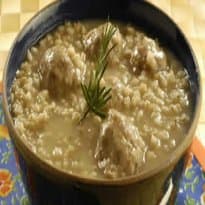 Sopa de Cevadinha com Almôndegas