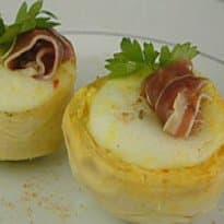 Fundo de Alcachofra Recheado com Creme de Queijo