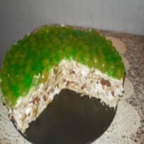 Torta Pavê de Chocolate Branco e Uvas Verdes