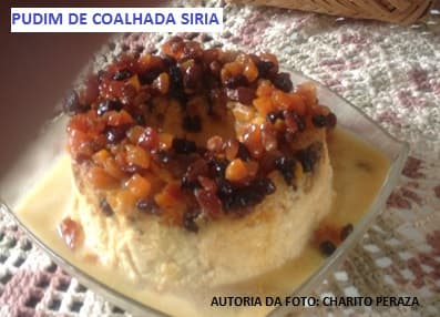 Pudim de Coalhada Síria na Panela de Pressão ou Banho Maria