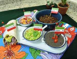 Wrap com Carnitas e Seus Acompanhamentos