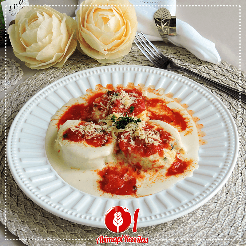 Rondeli de Espinafre, Ricota e Tomate Seco