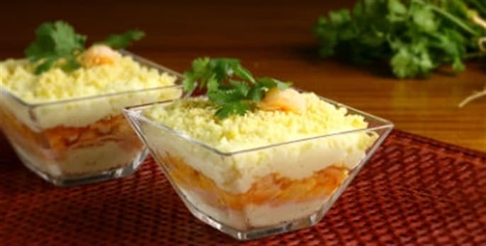 Escondidinho de Camarão com Presunto e Queijo