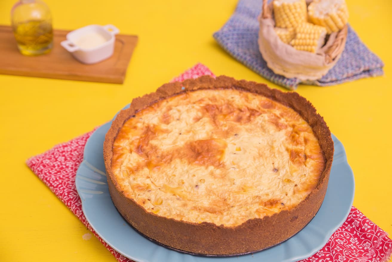 Torta de Milho Salgada com Cream Cracker