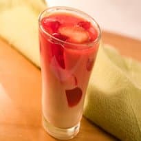 Creme Light de Laranja com Gelatina de Morango