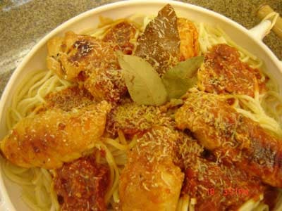 Braciola de Peito de Frango com Tagliatelle