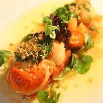 Frozen gazpacho com queijo de cabra e legumes