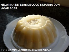 Gelatina de Leite de Coco e Manga com Agar-Agar