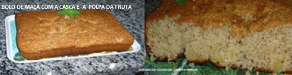 Bolo de Maçã com Casca e Polpa da Fruta