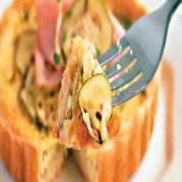 Tortinhas de abobrinha e presunto defumado