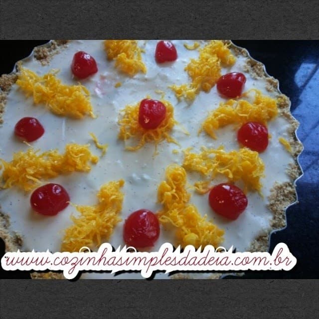 Torta de Chocolate Branco e Baunilha