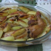 Frango assado com alecrim e curry