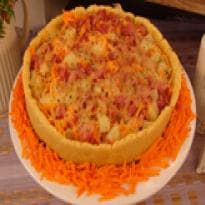 Torta de linguiça e legumes