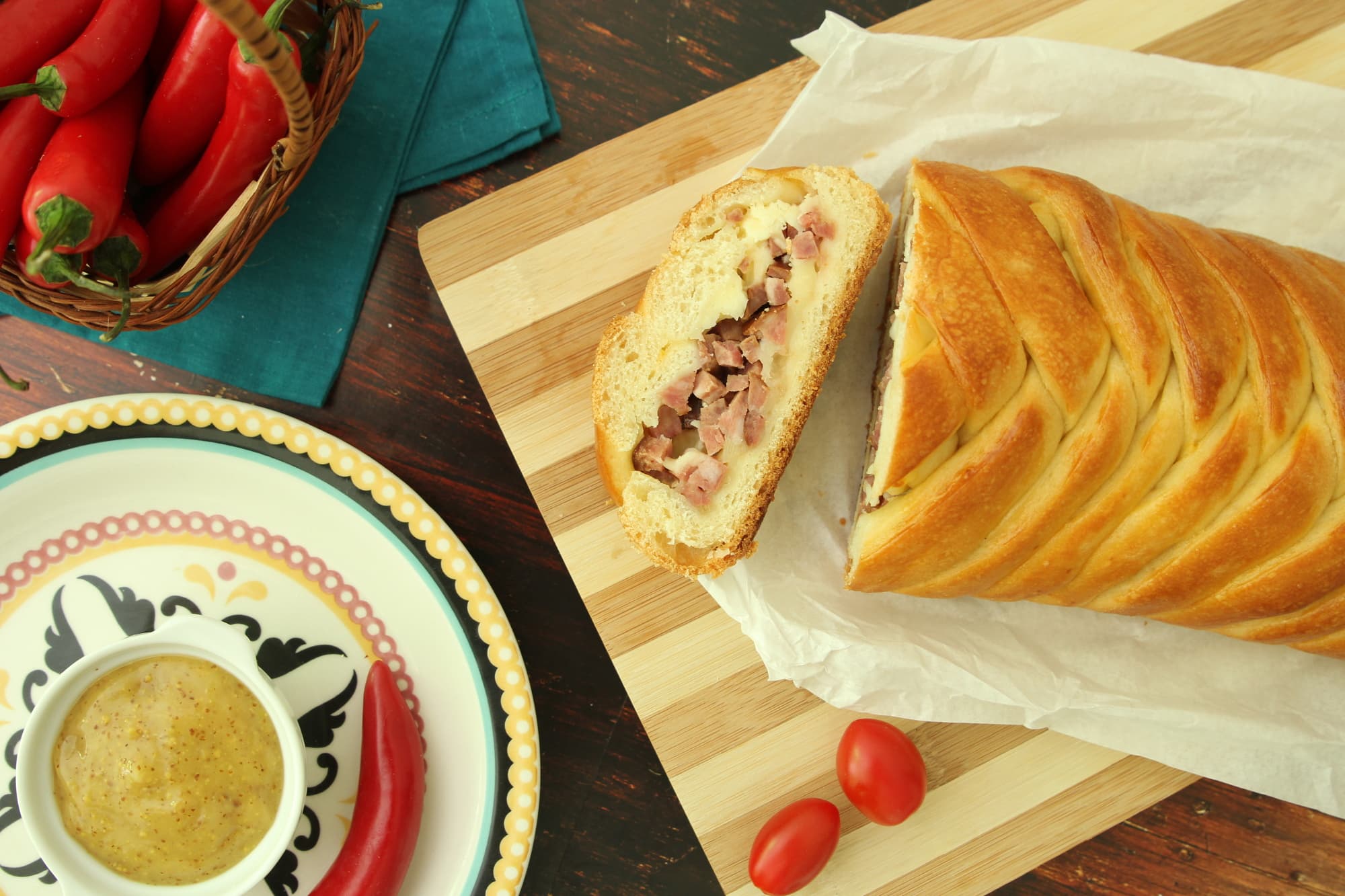 Pão Trançado de Calabresa