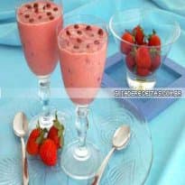 Mousse de Morango com Chocolate