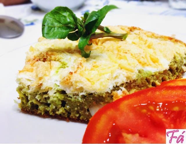 Torta de Bacalhau com Agrião