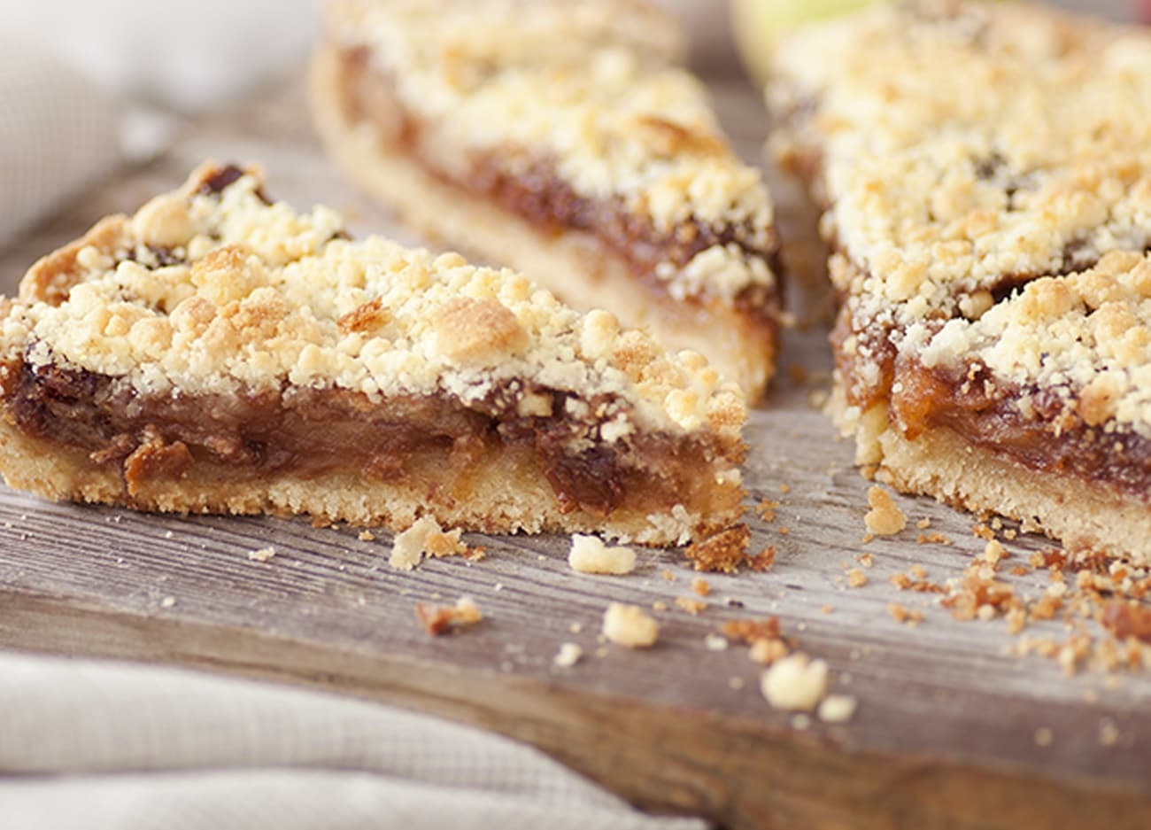 Torta de Maçã com Biscoito de Maizena