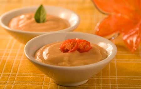 Molho branco com pimentão