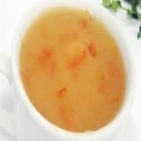 Caldo de camarão com mandioca