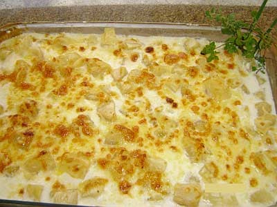 Macaxeira ao leite de coco