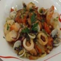 Espaguete com frutos do mar do Edu Guedes