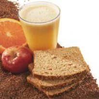 Suco de laranja com maçã com linhaça