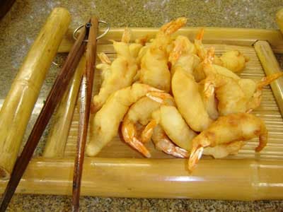 Tempurá de camarão