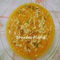 Sopa Creme de Abóbora com Músculo Desfiado