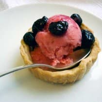 Sorvete de morango e laranja