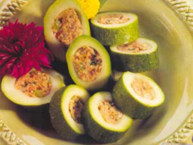Fatias de Abobrinha Recheada