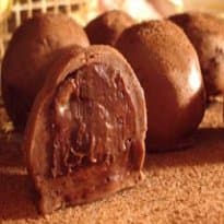 Trufas de chocolate ao leite