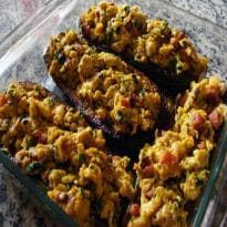 Abobrinhas Recheadas com Ovos Mexidos