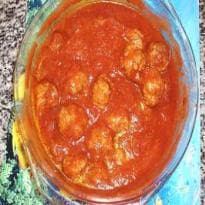 Almôndegas no microondas