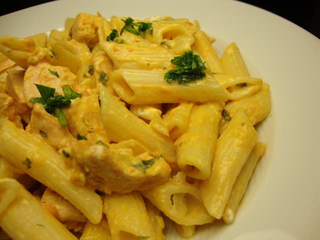 Penne com Salmão