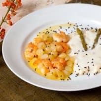 Creme de Aspargos com Camarão