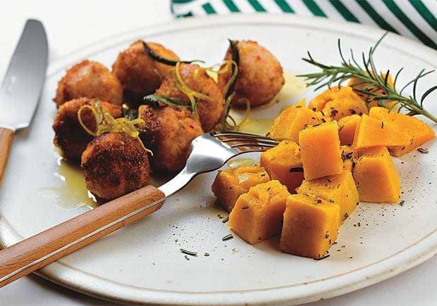 Almôndegas com abóbora