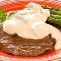 Escalopes com molho de Aspargos