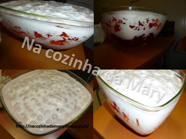 Doce de gelatina e chantily