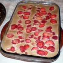 Doce de travessa com morango