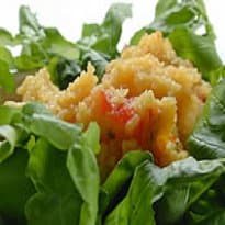 Polenta Mole com Rúcula e Tomate Seco