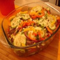 Lasanha de bifes e legumes