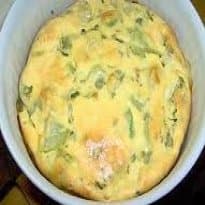 Suflê de chuchu com camarão