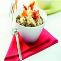 Purê de lentilha com cebolas douradas