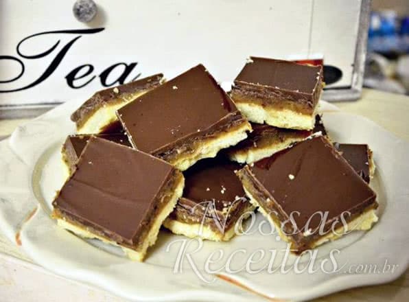 Biscoito de Caramelo e Chocolate
