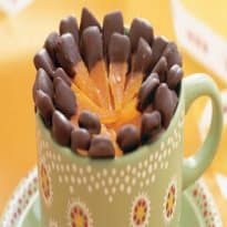 Tirinhas de laranja com chocolate