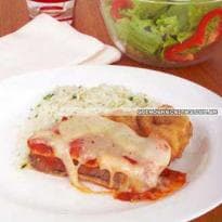 Bife à parmegiana assado