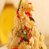 Arroz com Bacalhau e Pimentão